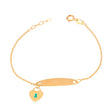18K Gold Kids Chain Bracelet with Heart Lock Design