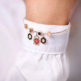 18K Gold Kids bracelet with Kids with Flower Design