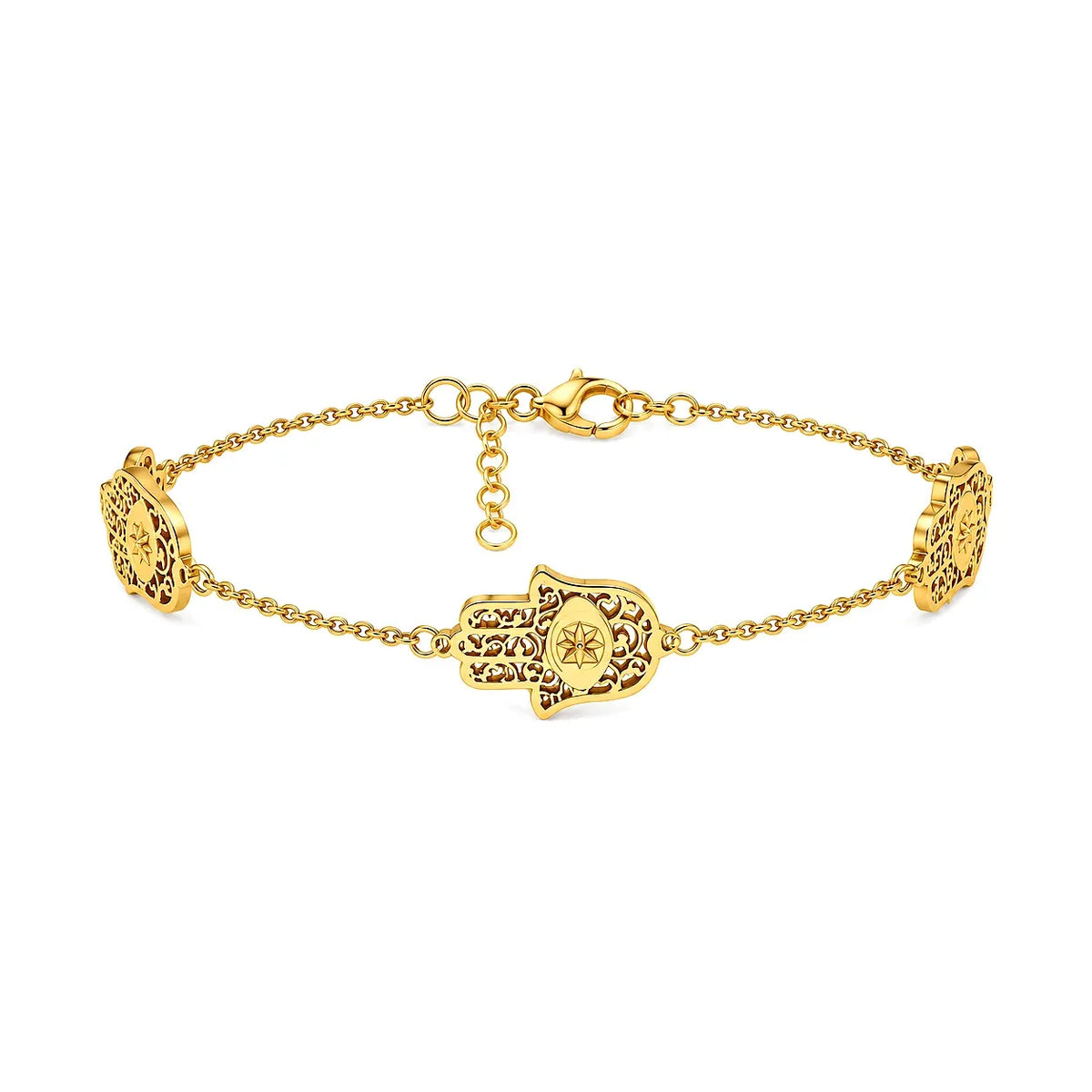 18K Chain Bracelet with Lucky Design