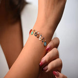 18K bracelet with colorful charms Design