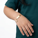 18K Gold Kids Chain Bracelet with Colourful Elephant
