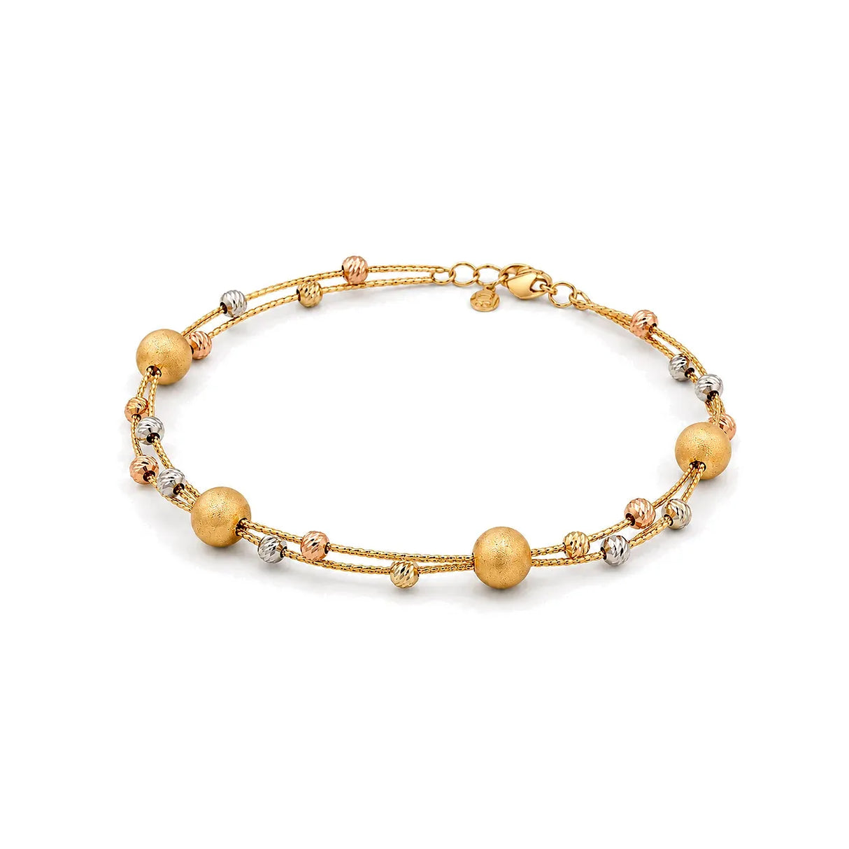 18K Gold Bracelet Classic Small Circles Design