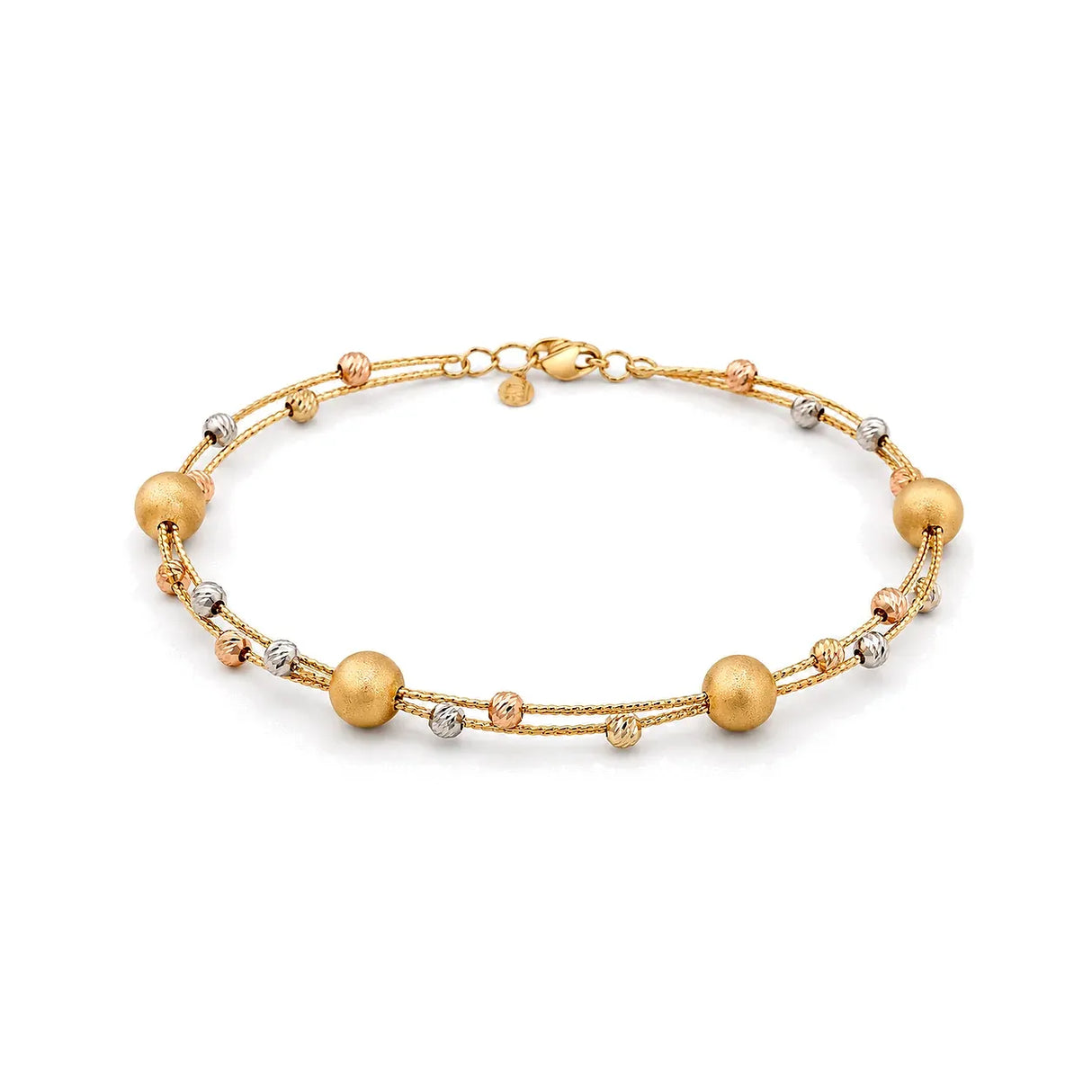 18K Gold Bracelet Classic Small Circles Design