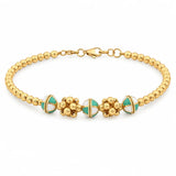 18K Gold Bracelet Classic Beads Design