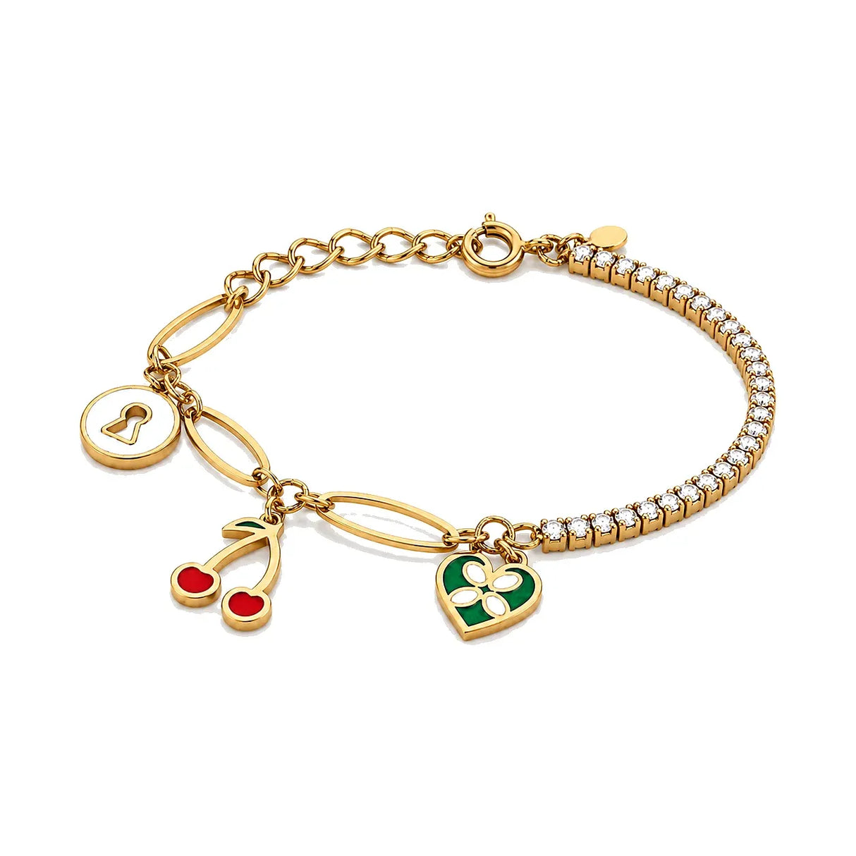 18K Chain Bracelet with Symbolic Design