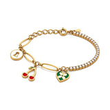 18K Chain Bracelet with Symbolic Design