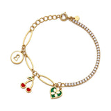 18K Chain Bracelet with Symbolic Design