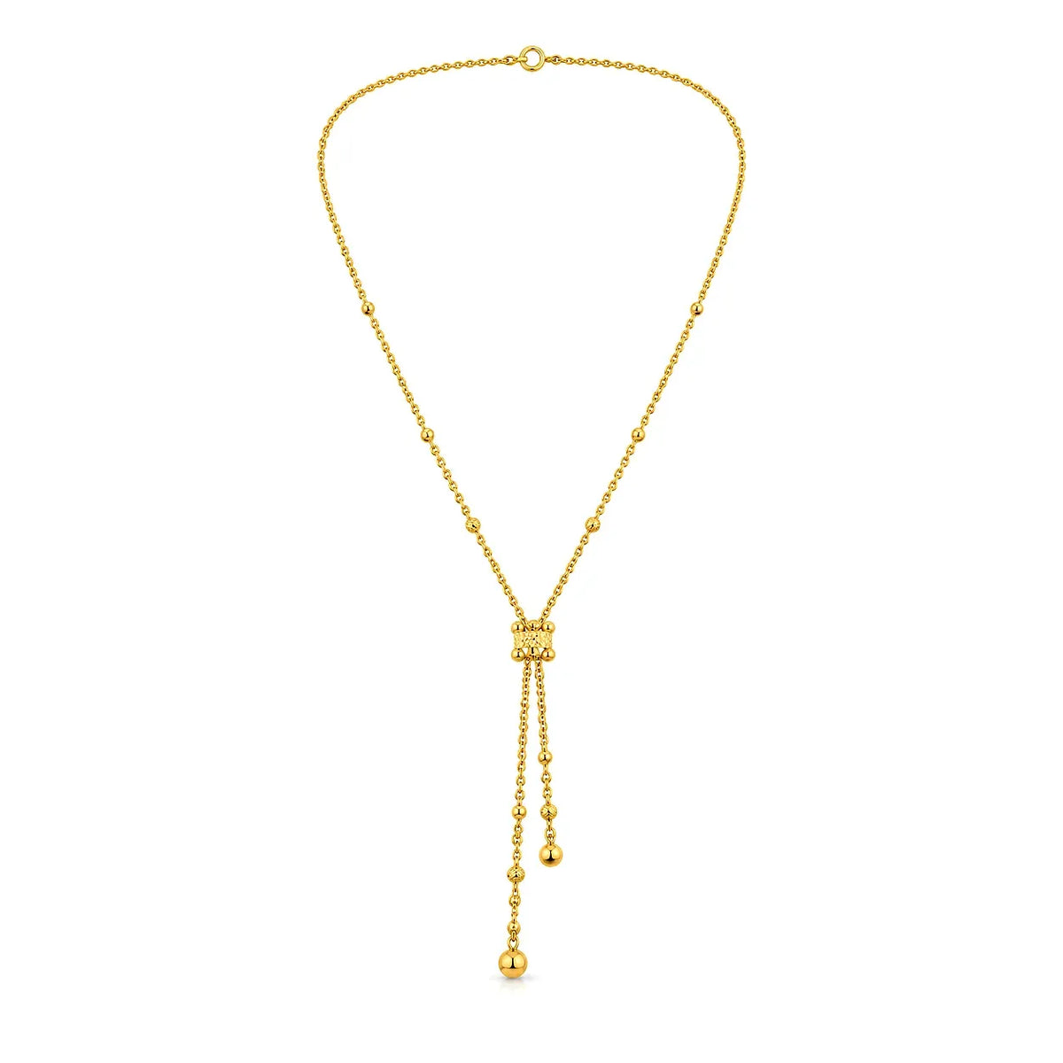 18K Gold Set with Flowing Ball Design