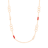 عقد ذهب عيار 18 بتصميم حلقات متكررة