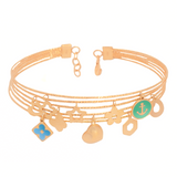 18K Gold Bracelet with Multi Layer Design